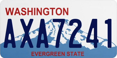 WA license plate AXA7241