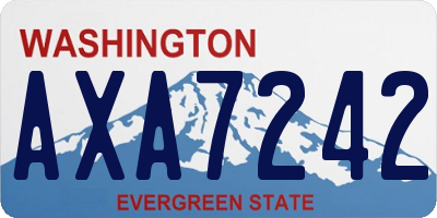 WA license plate AXA7242