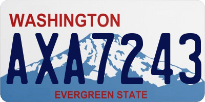 WA license plate AXA7243