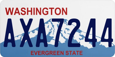 WA license plate AXA7244