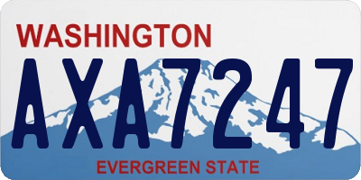 WA license plate AXA7247