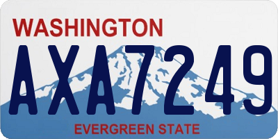 WA license plate AXA7249