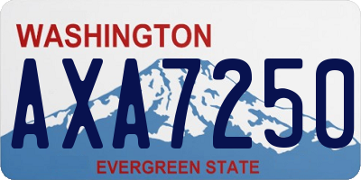 WA license plate AXA7250