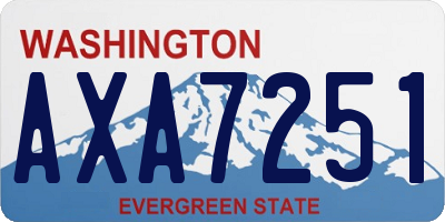 WA license plate AXA7251