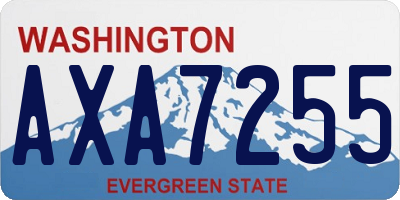 WA license plate AXA7255