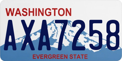 WA license plate AXA7258