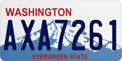 WA license plate AXA7261