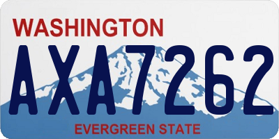 WA license plate AXA7262