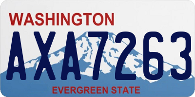 WA license plate AXA7263