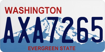 WA license plate AXA7265