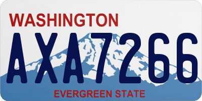 WA license plate AXA7266