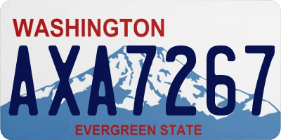 WA license plate AXA7267
