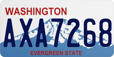 WA license plate AXA7268
