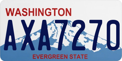 WA license plate AXA7270