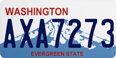 WA license plate AXA7273