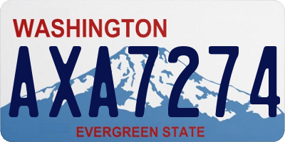 WA license plate AXA7274
