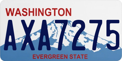 WA license plate AXA7275