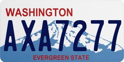 WA license plate AXA7277