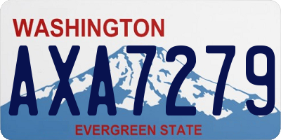 WA license plate AXA7279