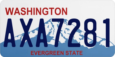 WA license plate AXA7281