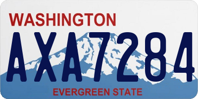 WA license plate AXA7284