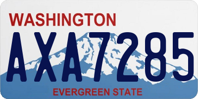WA license plate AXA7285