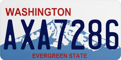 WA license plate AXA7286
