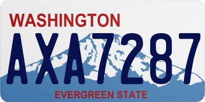 WA license plate AXA7287