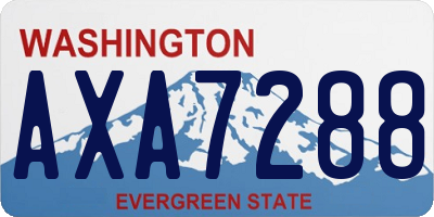 WA license plate AXA7288