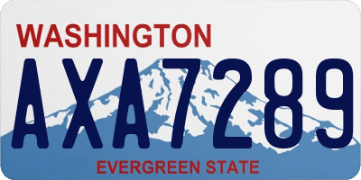 WA license plate AXA7289