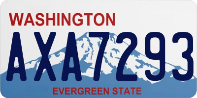 WA license plate AXA7293