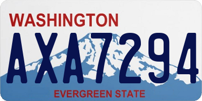 WA license plate AXA7294