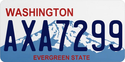 WA license plate AXA7299