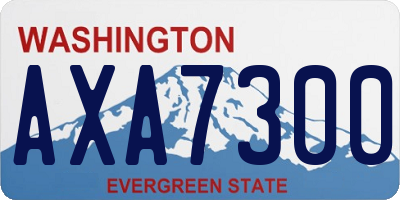 WA license plate AXA7300