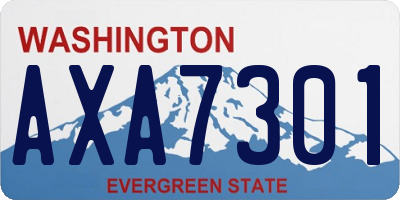 WA license plate AXA7301