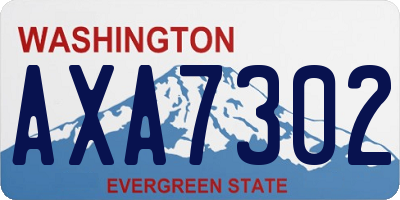 WA license plate AXA7302