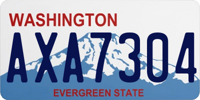 WA license plate AXA7304