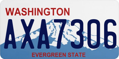 WA license plate AXA7306