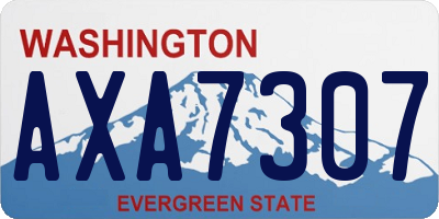 WA license plate AXA7307
