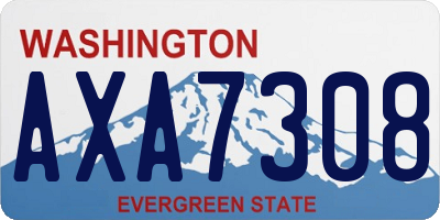 WA license plate AXA7308