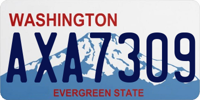 WA license plate AXA7309