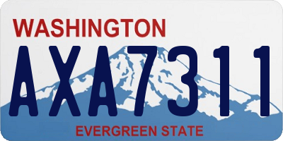 WA license plate AXA7311