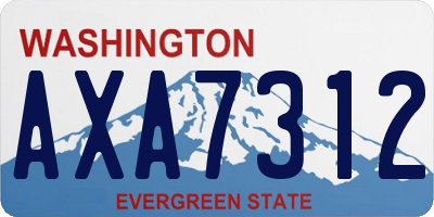 WA license plate AXA7312