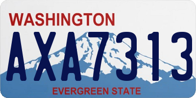 WA license plate AXA7313