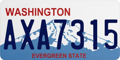 WA license plate AXA7315