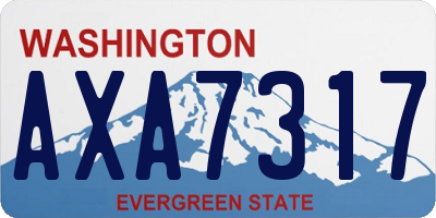 WA license plate AXA7317