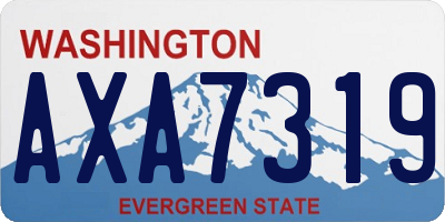 WA license plate AXA7319