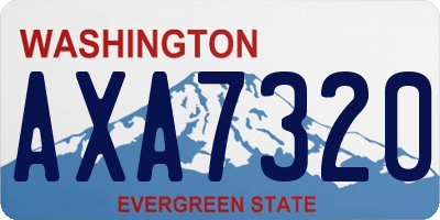 WA license plate AXA7320
