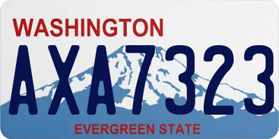 WA license plate AXA7323