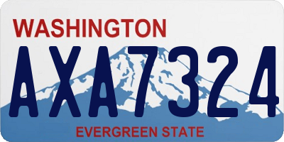 WA license plate AXA7324